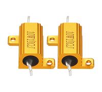 YOKIVE 2 Pcs Aluminum Case Resistor, Office LED Converter Replacement Wirewound Resistance, Great for Daily Use (Gold, 10W 10 Ohm)