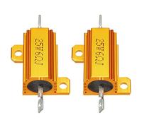 YOKIVE 2 Pcs Aluminum Case Resistor, Office LED Converter Replacement Wirewound Resistance, Great for Daily Use (Gold, 25W 6 Ohm)