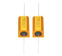 YOKIVE 2 Pcs Aluminum Case Resistor, Office LED Converter Replacement Wirewound Resistance, Great for Daily Use (Gold, 5W 1K Ohm)