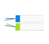 YOKIVE 2 Pcs Bookmark Magnifier with Ruler, 3X Magnifying Ruler | Magnifying Sheet, Great for Reading Small Fonts Maps Books (2 Color, 7.48-Inch)