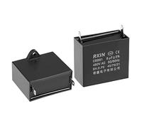 YOKIVE 2 Pcs CBB61 Run Capacitor, 450V AC 8uF 50/60Hz 2 Pin Run Round Capacitor, Low Loss, Great for Washing Machines Motor (Black)