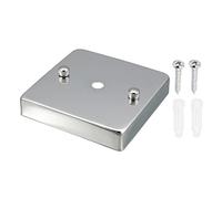 YOKIVE 2 Pcs Ceiling Light Plate Chassis, Pointed Base Disc with Screw DIY Lamp Pendant Accessories Great for Home Office (Polished Chrome, 3.94x0.79-inch)