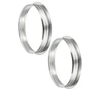 YOKIVE 2 Pcs Duct Connector Flange, Round Galvanized Steel Air Ducting Mounting Plate, Great for Heating Cooling Ventilation HVAC Exhaust Fan System(10 Inch, Silver Tone)