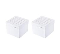 YOKIVE 2 Pcs Freezer Tube Boxes, Cardboard Holder Rack for 50ml Centrifuge Tubes | Fixed Sample Tube, Great for Scientific Institutes (16 Places, White)