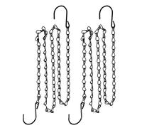 YOKIVE 2 Pcs Hanging Chains, Extension Link with Double S Shaped Hook, Great for Flower Pots, Plant Basket, Lantern, Ornament (Black, 47.24-Inch)