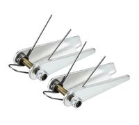 YOKIVE 2 Pcs Hook Safety Latch Kit, Metal Towing Receiver Hitch Replacement | Great for Clevis Hooks Trailer (Silver Tone, 2.05-Inch)