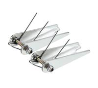 YOKIVE 2 Pcs Hook Safety Latch Kit, Metal Towing Receiver Hitch Replacement | Great for Clevis Hooks Trailer (Silver Tone, 2.52-Inch)