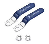 YOKIVE 2 Pcs Lever Handle, Iron Chrome Plated 8x12mm Replacements Quarter Turn with Plastic Vinyl Grips | Great for Ball Valve (Blue)