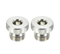 YOKIVE 2 Pcs M10 x 1 Pipe Plug, Male Thread Internal Hex Head Socket Pipe Fitting Plug | Pipe Accessories, Great for Terminate Pipe Ends (Silver)