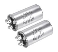 YOKIVE 2 Pcs Run Capacitor CBB65, Oval Run Start Capacitor with Terminal Great for HVAC, Air Conditioners, Heat Pumps (Silver, 7.5uF 7.5mfd 450V AC 40/85/21)