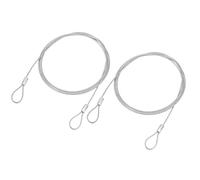 YOKIVE 2 Pcs Safety Cable Locks, Stainless Steel Security Wire Ropes with Double Loop | Great for Homes Doors Fences (Silver, 3.3=Ft, 1.5mm Dia)