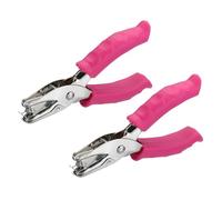 YOKIVE 2 Pcs Single Hole Punch Hole Paper Puncher | Metal Paper Punching Tool Great for Packaging Card Scrapbook Notebook, (Red 1/4")