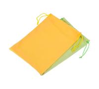 YOKIVE 2 Pcs Ski Goggle Bags, Sport Microfiber Snow Goggles Case Covers Storage Sleeves Drawstring Pouches for Sunglass Lens (Yellow Green, 7.1"x10.6")