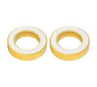 YOKIVE 2 Pcs Toroid Core, Ferrite Chokes Ring Iron Powder Inductor Ferrite Rings, Good for Power Transformers (Yellow White, 33.7mm x 19.3mm x 11.3mm)