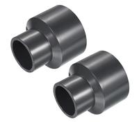 YOKIVE 2 Pcs UPVC Reducer Fitting, Straight Adapter Connector Connect Pipe Socket Schedule 80, Great for Bathroom, Kitchen, Sink (Gray, 2-1/2" x 1-1/2")