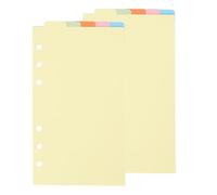 YOKIVE 2 Set/10 Pcs A6 Binder Dividers, Plastic Index Divider