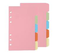 YOKIVE 2 Set/10 Pcs A6 Binder Dividers, Plastic Index Divider