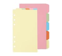 YOKIVE 2 Set/10 Pcs A6 Binder Dividers, Plastic Index Divider