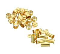 YOKIVE 20 Pcs Brass Ferrule & Insert Fitting, Compression Sleeves Ferrule Hose Insert Support Kits, Great for Air Water Tubes (Brass Tone, 8mm Tube OD)