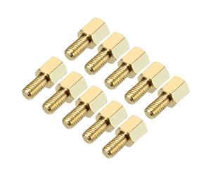 YOKIVE 20 Pcs Brass Hexagon Threaded Spacer, Hex Spacer with Female and Male Thread | Fixing the Motherboard, Great for Electronics Industries (M3 5+6mm)