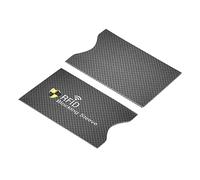 YOKIVE 20 Pcs RFID Blocking Sleeves, Credit Card Protector Sleeve Slim | Scratch Resistant, Great for Business Cards, ID Cards (Black, 3.46x2.32-Inch)