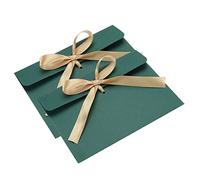 YOKIVE 25 Pack Invitation Envelopes, Gift Card Envelope with Ribbon | Elegant Mailing Envelope, Great for Weddings Birthdays(Green)