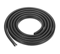 YOKIVE 2m Rubber Edge Trim with Metal Clips, U Channel Edge Guard Protector PVC Weather Stripping Fit 1.2 to 6.4 mm for Cars Doors Fenders Ships Mirror Frames, Black