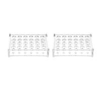 YOKIVE 2Pcs Tube Rack, Acrylic Test Tube Rack Holder | 14mm Hole Great for 1.5ml,2ml Lab Test Tube(Clear, 24-Sockets)