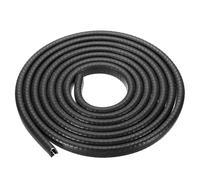 YOKIVE 3 Meter Rubber Edge Trim with Metal Clips, U Channel Edge Guard Protector PVC Weather Stripping Fit 1.2 to 6.4 mm for Cars Doors Fenders Ships Mirror Frames, Black