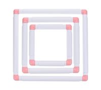 YOKIVE 3 Pcs Embroidery Hoops Frame, Rectangle Cross Stitch Hoop Ring Imitated Wood Circle Fast Great for DIY Embroidery Art Craft Sewing and Hanging
