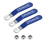 YOKIVE 3 Pcs Lever Handle, Iron Chrome Plated Replacements Quarter Turn with Plastic Vinyl Grips DN20 | Great for Ball Valve (Blue)