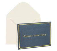 YOKIVE 3x4 Dream come true Cards, 20 Pcs, Navy Blue, Small Greeting Card Blank Cards and Envelopes Minimalist Gold Border for Friends Business Adult Men Woman Gift Party Wedding