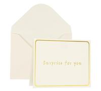 YOKIVE 3x4 Surprise for you Cards, 20 Pcs, White, Small Greeting Card Blank Cards and Envelopes Minimalist Gold Border for Friends Business Adult Men Woman Gift Party Wedding