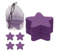 YOKIVE 4 Inch Carpet Spot Markers, 48Pcs Star Floor Dots Markers with Bag Carpet Spots for Decoration Teacher Supplies, Purple