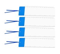 YOKIVE 4 Pcs Bookmark Magnifier with Ruler, 3X Magnifying Ruler | Magnifying Sheet, Great for Reading Small Fonts Maps Books (Blue, 7.48-Inch)
