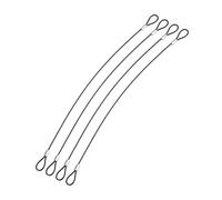 YOKIVE 4 Pcs Safety Cable Locks, Stainless Steel Security Wire Rope with Double Loops | Great for Outdoor, Luggage Locks (Black, 12-Inch)