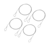 YOKIVE 4 Pcs Safety Cable Locks, Stainless Steel Security Wire Ropes with Double Loop | Great for Homes Doors Fences (Silver, 3.3=Ft, 1.5mm Dia)