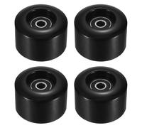 YOKIVE 4 Pcs Skateboard Wheels with Bearing, 80A Skate Scooters Replacement, Great for Skateboarding, Outdoor Street Sports (Black, 55mm OD)
