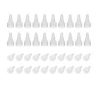 YOKIVE 40 Pcs 20/410 Twist Bottle Caps, Squeeze Bottle Cap Replacement, Great for Extrusion Bottles, Cosmetics Bottles, Crafts Bottles (Clear, 0.79-Inch)