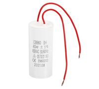 YOKIVE 40uF CBB60 Running Capacitor, Run Capacitor with 2 Wires, AC 450V Start Up Motors, Great for Air Compressors, Pumps (White, 1.52 x 3.51inch)