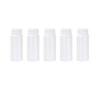 YOKIVE 5 Pcs Chemical Storage Bottle, Chemistry Container with Wide Mouth | Reagent Sample Sealing, Great for Laboratory, Store, Factory (White, 100-ML)
