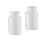 YOKIVE 5 Pcs Chemical Storage Bottle, Wide Mouth Containers with Scale | Reagent Sample Sealing, Great for Laboratory, Store, Factory (White, 100-ML)