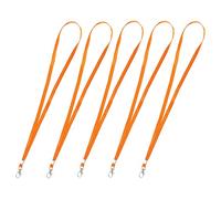 YOKIVE 5 Pcs Flat Lanyards, Neck Strap Lanyard Swivel Hook Clip | Identifying The Card, Great for Office, Exhibitions, Events, (Orange)