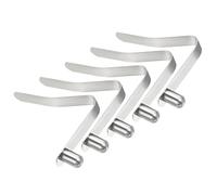 YOKIVE 5 Pcs Kayak Paddle Snaps, Pole Push Button Spring Clip Steel Hollow Button Locking Tubes Single Pin Great for Camping, Umbrellas (Silver, 0.37x0.24-Inch)