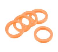 YOKIVE 5 Pcs Key Cap Cover Identifier, Silicone Round Key Identifier Tags, Protecting from Dirty, Great for House Keys (Orange, 1.2-Inch)