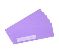 YOKIVE 50 Pcs #10 Business Window Envelopes, Self Seal Adhesive Mailing Envelopes with Left Window, Great for Letter Mailing Check Wedding Invitations, (Purple, 4 1/8 x 9 1/2 Inch)