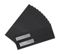YOKIVE 50 Pcs Double Window Envelopes, Business Security Seal Envelopes Tax Self Adhesive Envelope, Great for Check, Tax, Invoice, Documents (Black, 4 1/8 Inch x 9 1/2 Inch)