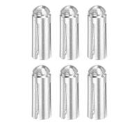 YOKIVE 6 Pcs Dart Flight Protectors, Indoor Outdoor Aluminum Alloy Dart Accessory Wing Savers | Home, Club, Steel and Plastic Flights (Silver Tone)