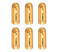YOKIVE 6 Pcs Dart Flight Protectors, Indoor Outdoor Aluminum Alloy Dart Accessory Wing Savers | Home, Club, Steel and Plastic Flights (Gold Tone)