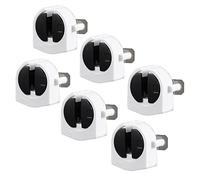 YOKIVE 6 Pcs Fluorescent Light Holder, T5 Lamp Socket G5 Base Non-Shunted Socket Light Replacement Parts, Great for Home, Office (White, 2A, AC 500V)